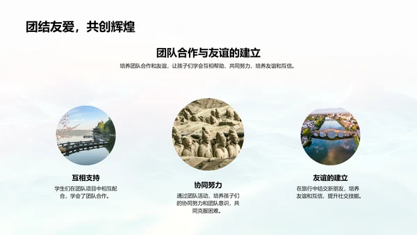 儿童教育旅行报告PPT模板