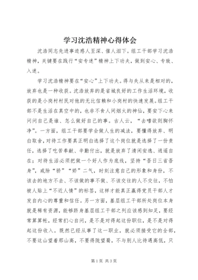 学习沈浩精神心得体会 (2).docx