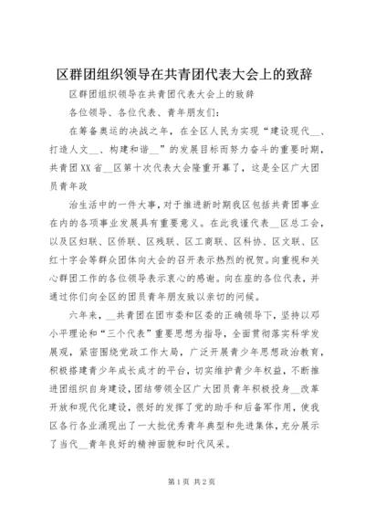 区群团组织领导在共青团代表大会上的致辞 (3).docx