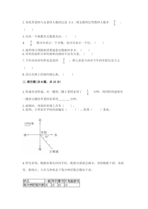 小学六年级上册数学期末测试卷及参考答案（b卷）.docx