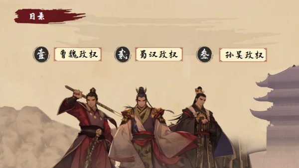 《三国演义》人物介绍通用PPT课件模板