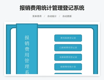 报销费用统计管理登记系统