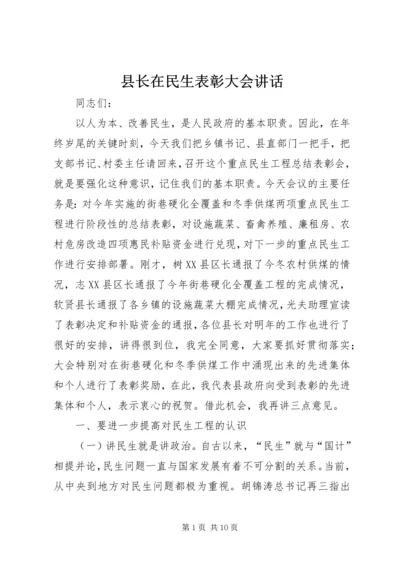 县长在民生表彰大会讲话.docx