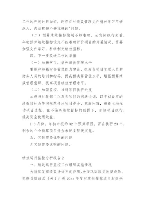 绩效运行监控分析报告.docx