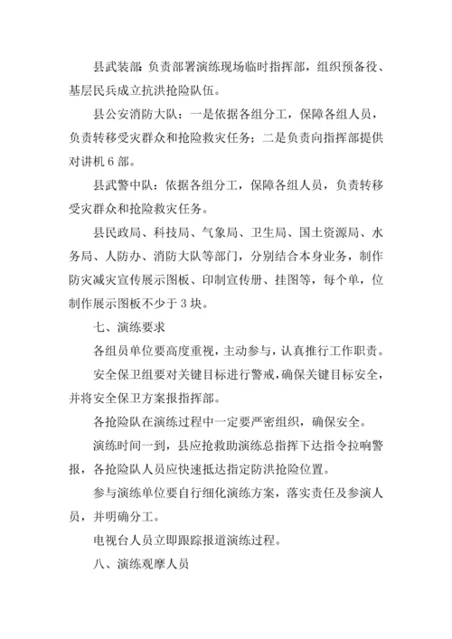 山洪灾害应急救助演练实施专项方案.docx