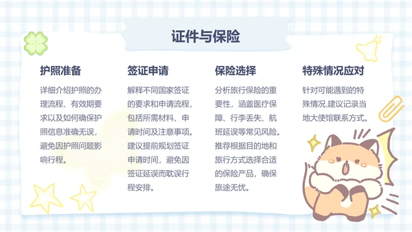 暖暖狐蓝色卡通风旅行计划