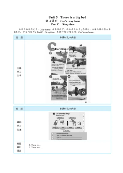 Unit 5 There is a big bed Part C Story time大单元整体教学