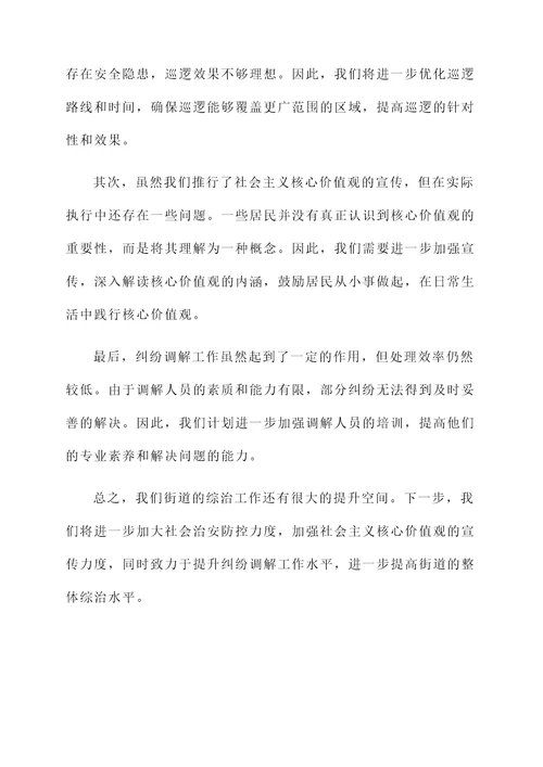 做好街道综治工作汇报