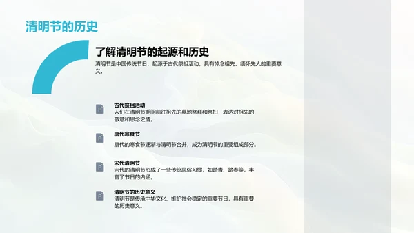 清明公益活动讲座PPT模板