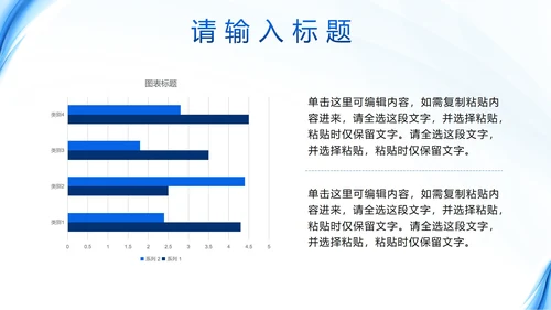 蓝色简约流体汇报PPT模板