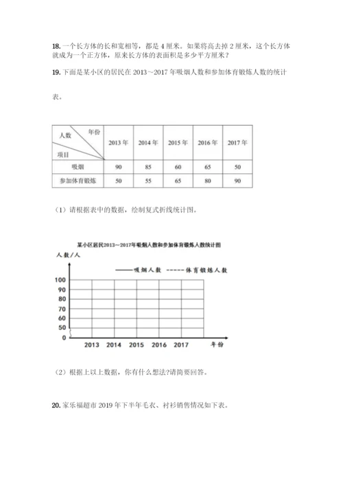 人教版五年级下册数学应用题专项练习附答案【综合卷】.docx