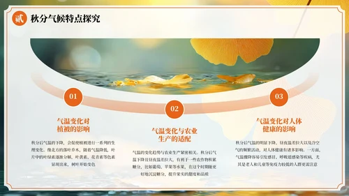 橙色中国风二十四节气秋分节气PPT模板