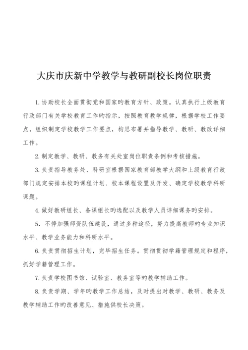 学校各部门岗位职责汇编.docx