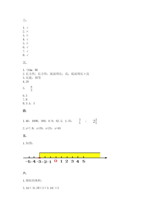 小学数学六年级下册竞赛试题附答案（模拟题）.docx