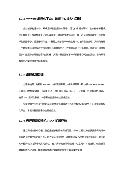 集团云计算数据中心和双活灾备XIO解决专项方案.docx