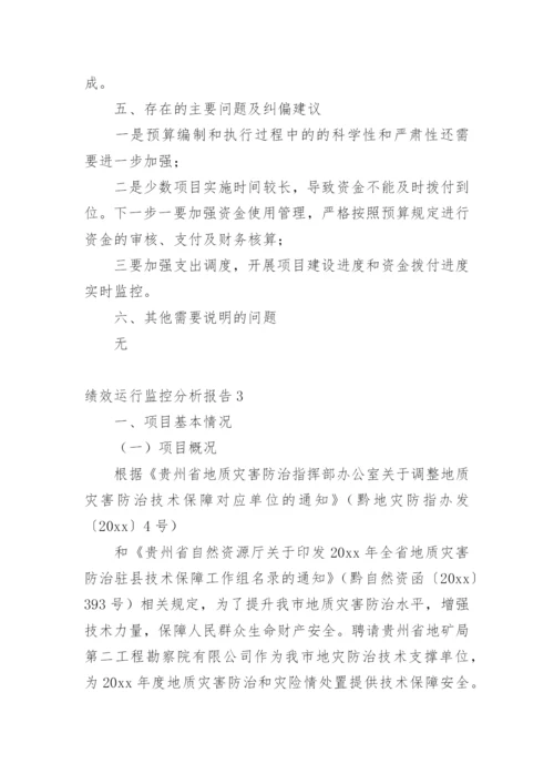 绩效运行监控分析报告.docx