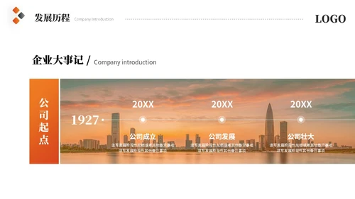 简约商务橙色公司介绍企业介绍产品介绍企业宣传ppt模板
