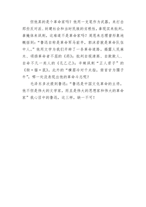 我眼中的鲁迅先生作文800字.docx