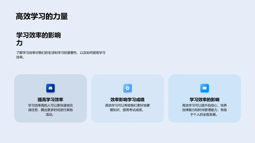 学习效率提升报告PPT模板