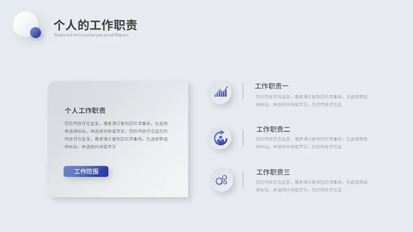 简约微粒体个人述职报告工作汇报自我介绍ppt模板