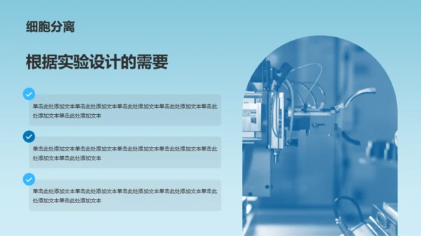 蓝色简约生物医疗研究报告PPT