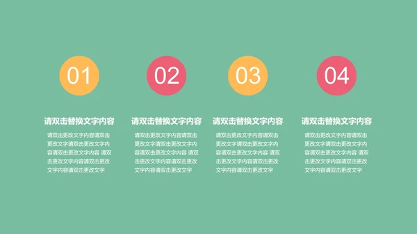绿色卡通风教学PPT模板