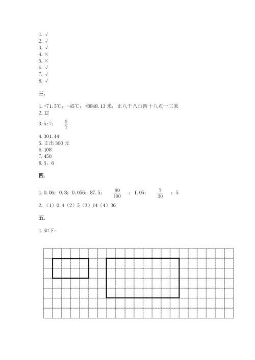 人教版小升初数学模拟试卷及参考答案（培优a卷）.docx