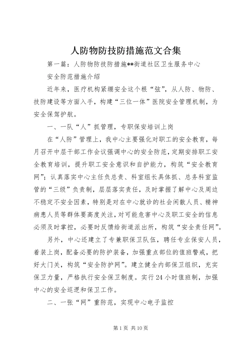 人防物防技防措施范文合集.docx