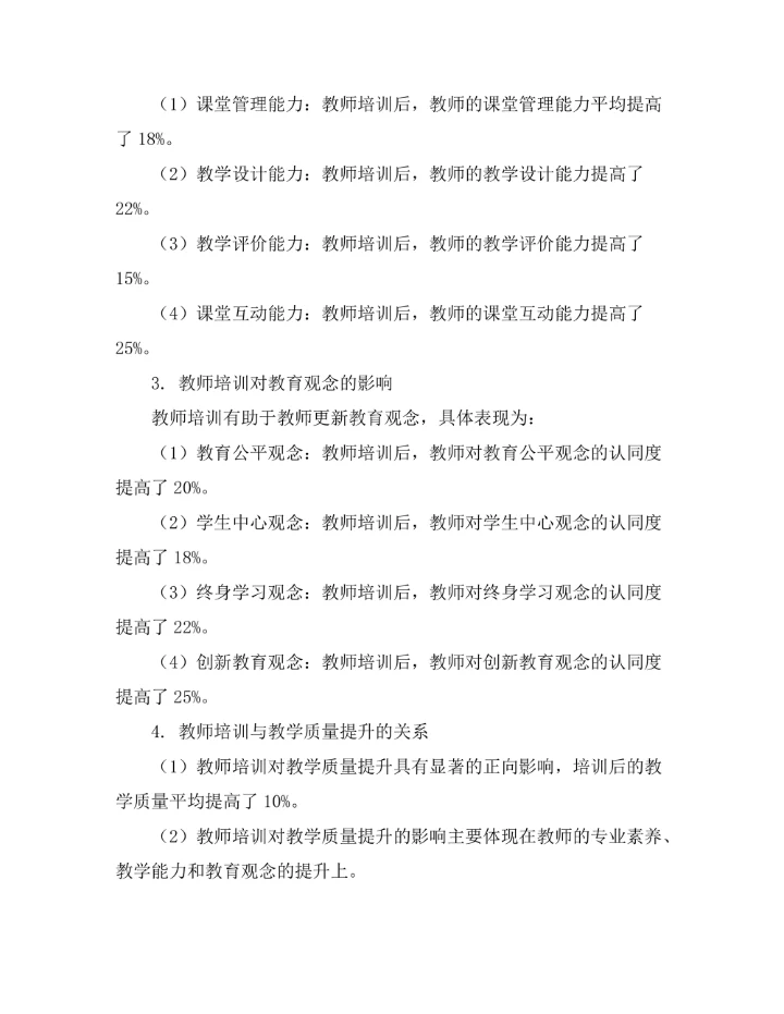 教师培训与教学质量提升的关系