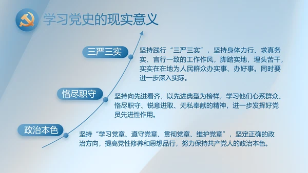 蓝色大气党务干部述职报告动态PPT