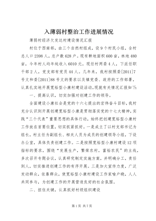 入薄弱村整治工作进展情况 (3).docx
