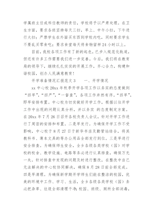 开学准备情况汇报范文.docx