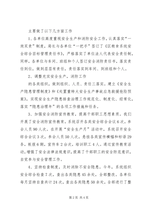 粮食局安全生产总结及工作计划 (2).docx