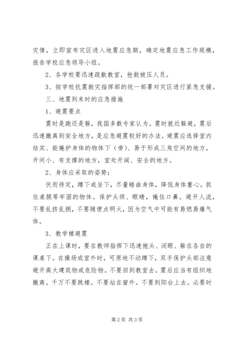 防震应急安全演习预案 (2).docx