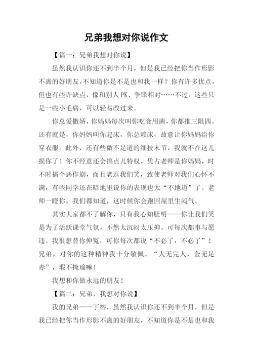 兄弟我想对你说作文.docx