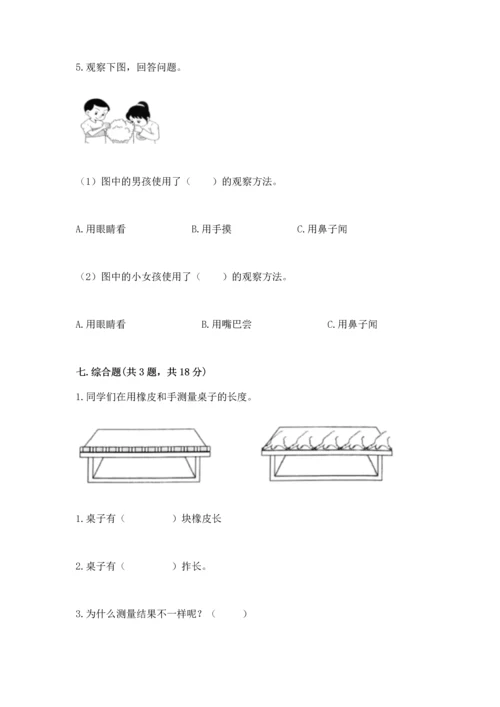 教科版一年级上册科学期末测试卷加下载答案.docx