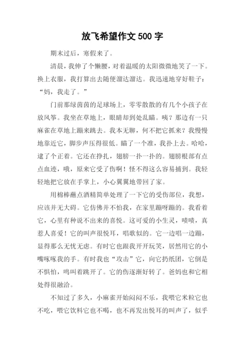 放飞希望作文500字-1.docx