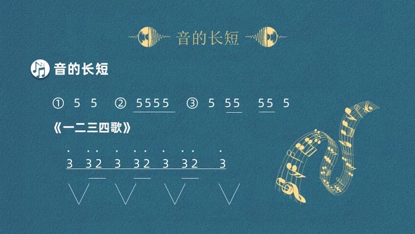 蓝色简约认识简谱说课课件PPT模板