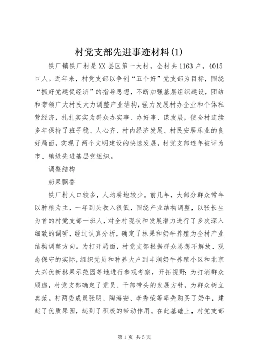 村党支部先进事迹材料(1).docx