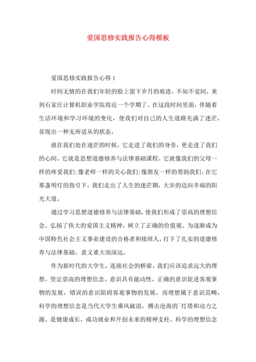 爱国思修实践报告心得模板.docx