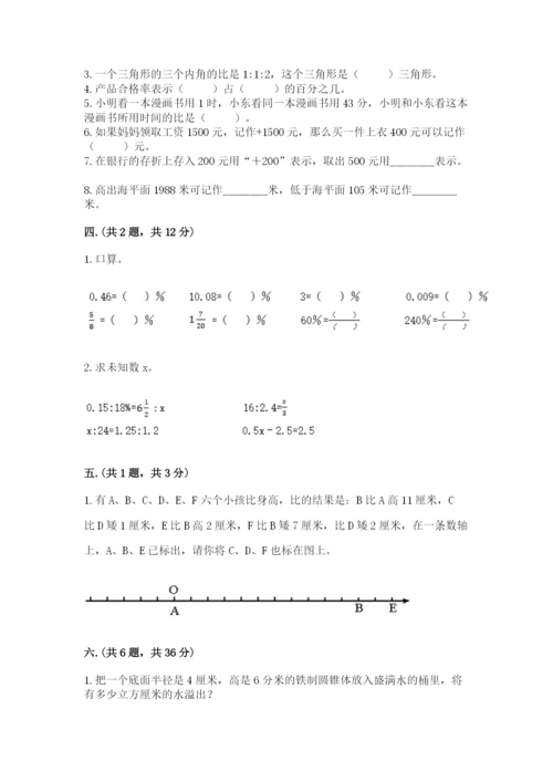 小学数学六年级下册竞赛试题及完整答案（夺冠）.docx