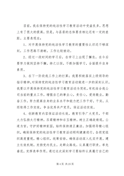 保持党的纯洁性个人思想总结.docx