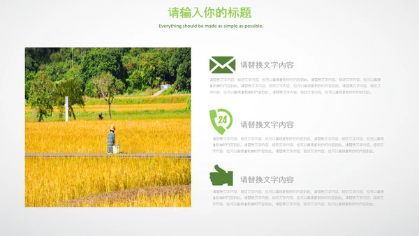 农业生产春耕三农新农村乡村振兴稻田水稻PPT