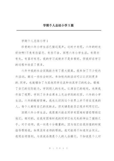 学期个人总结小学5篇.docx