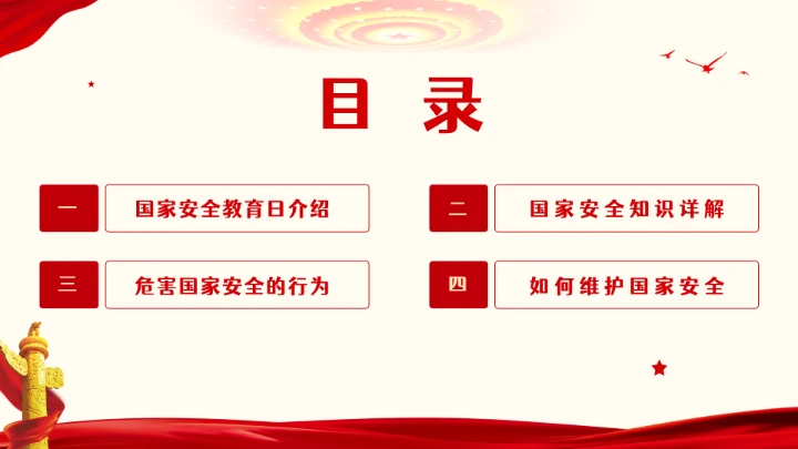 全民国家安全教育日知识维护国家安全ppt