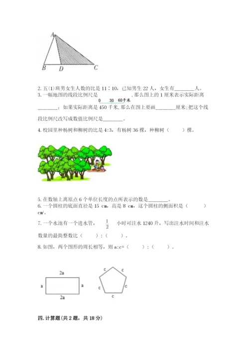 海晏县六年级下册数学期末测试卷带答案.docx