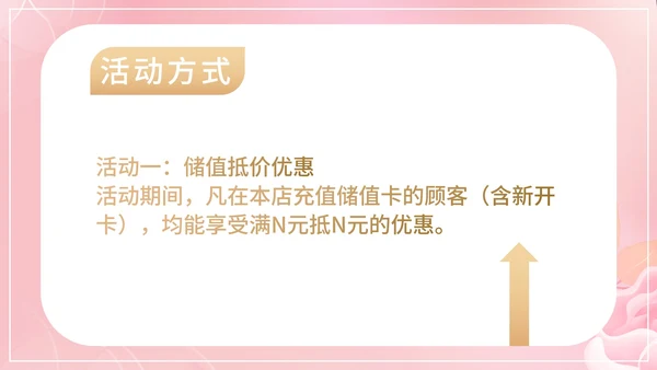 粉色小清新唯美美容院元旦促销策划PPT模板