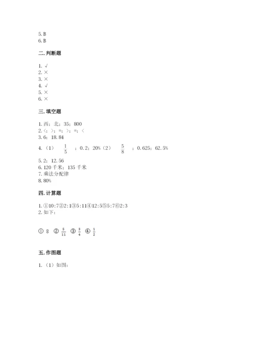 小学数学六年级上册期末测试卷及参考答案【预热题】.docx