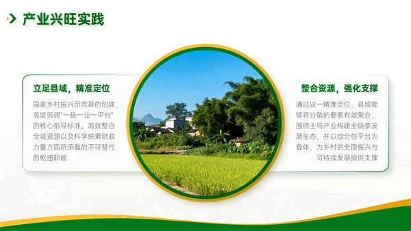 绿色简约风乡村农业工作总结PPT模板