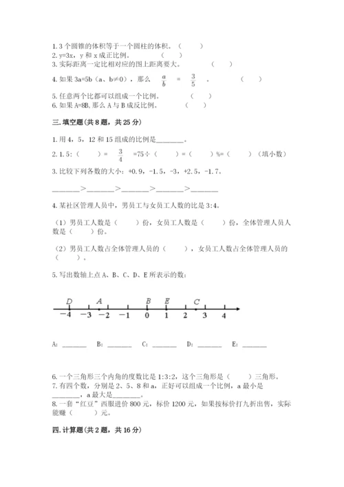 周口市小升初数学测试卷完美版.docx